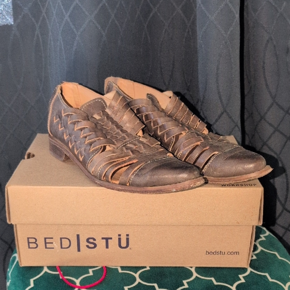 BED|STU Las cruses Taupe Leather Huaraches